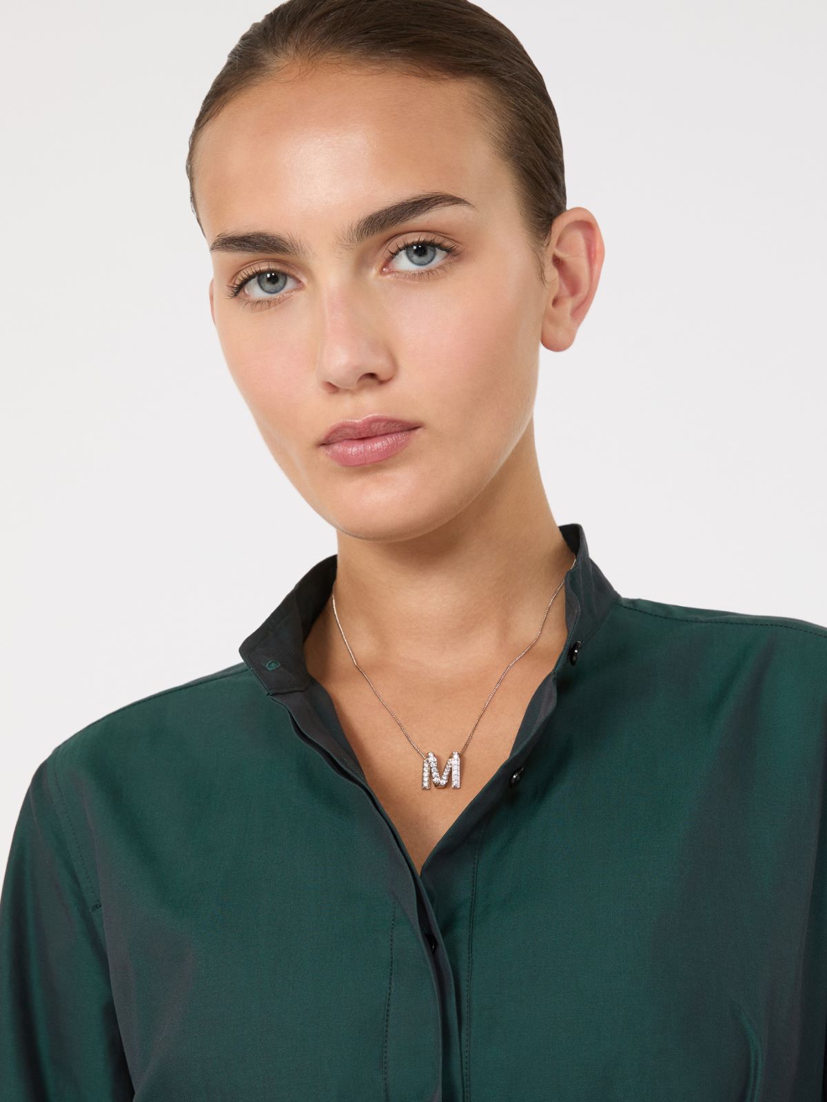 Necklace with M pendant - BRONZE - Max Mara - 8