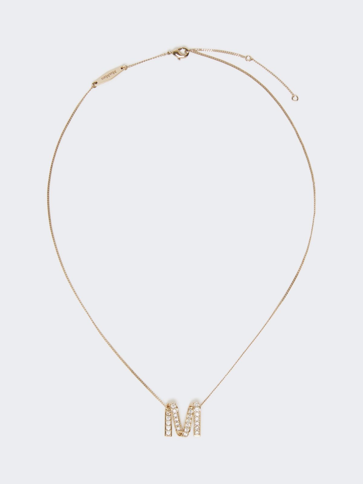 Necklace with M pendant - BRONZE - Max Mara - 8