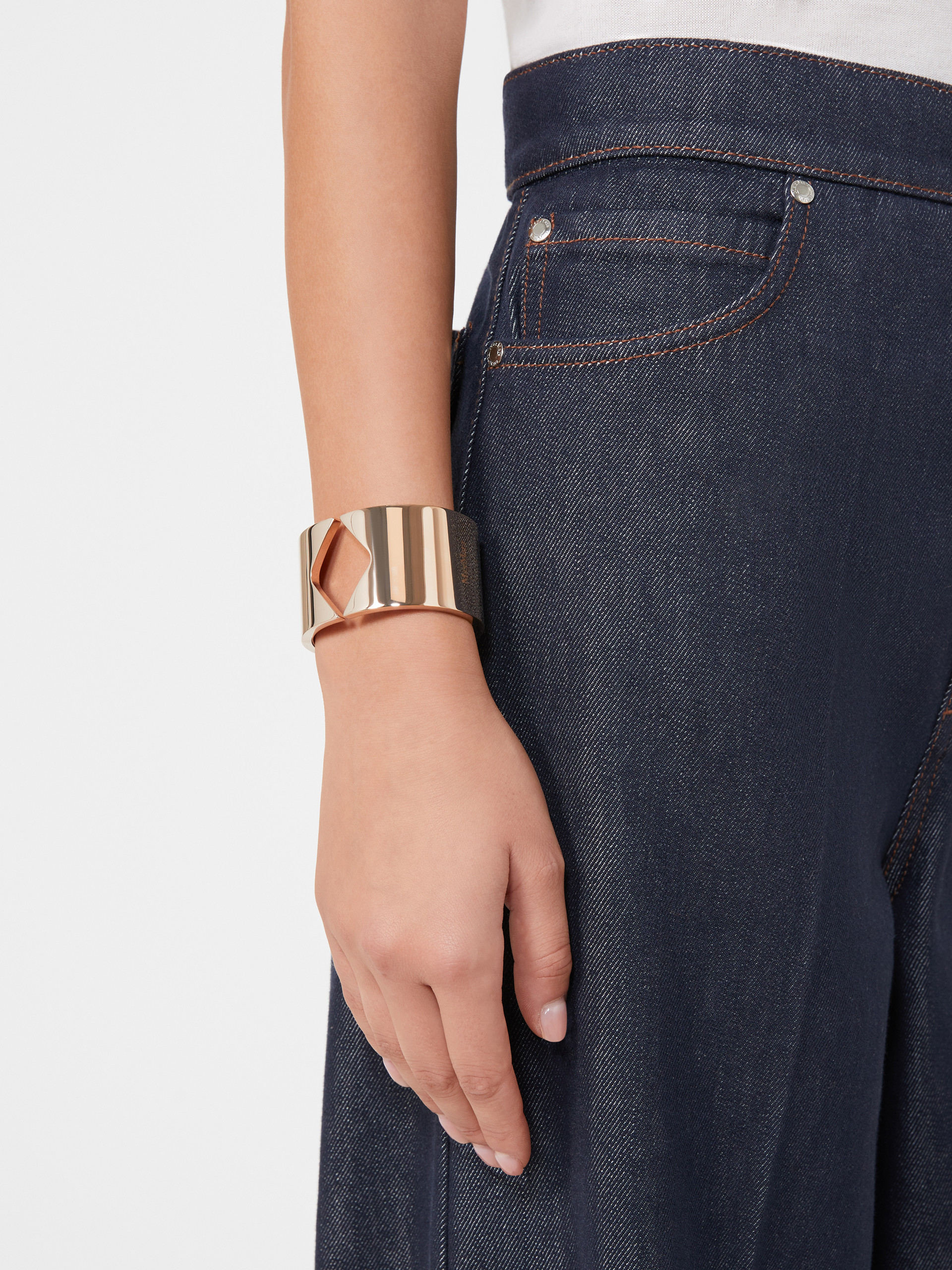 M Sign metal bangle - BRONZE - Max Mara - 3