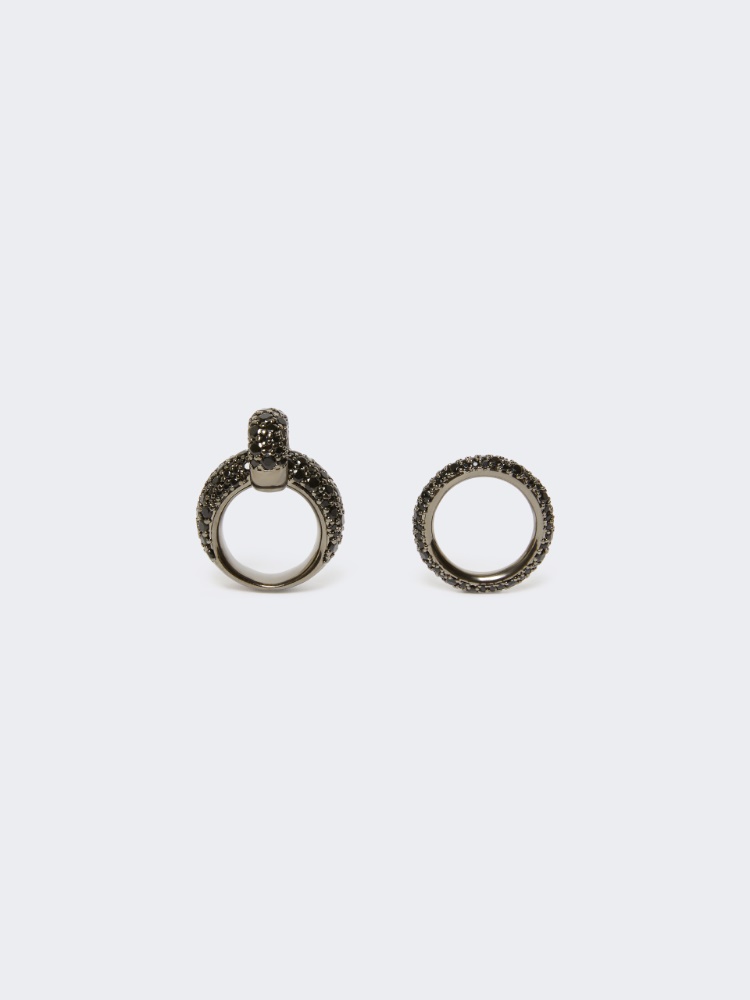 Rhinestone ring set - BLACK - Max Mara