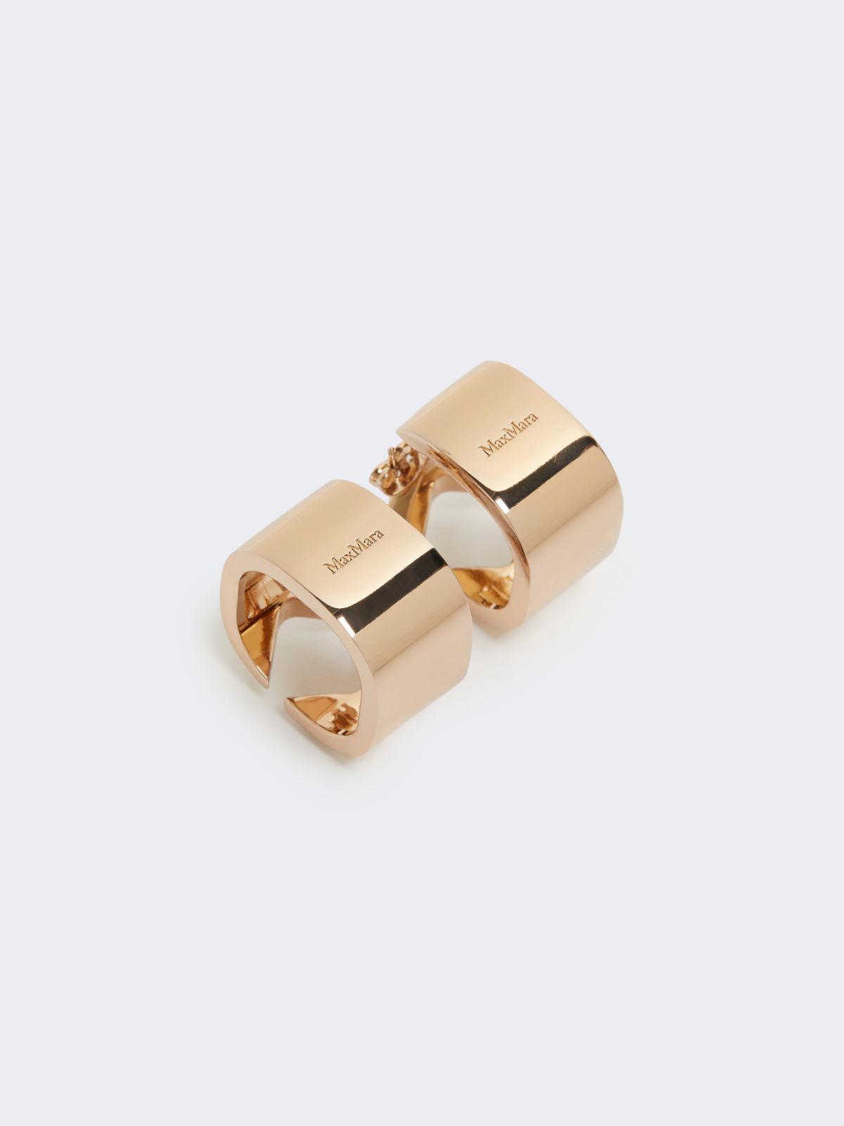 Boucles d’oreilles rondes M Sign en métal - BRONZE - Max Mara - 2