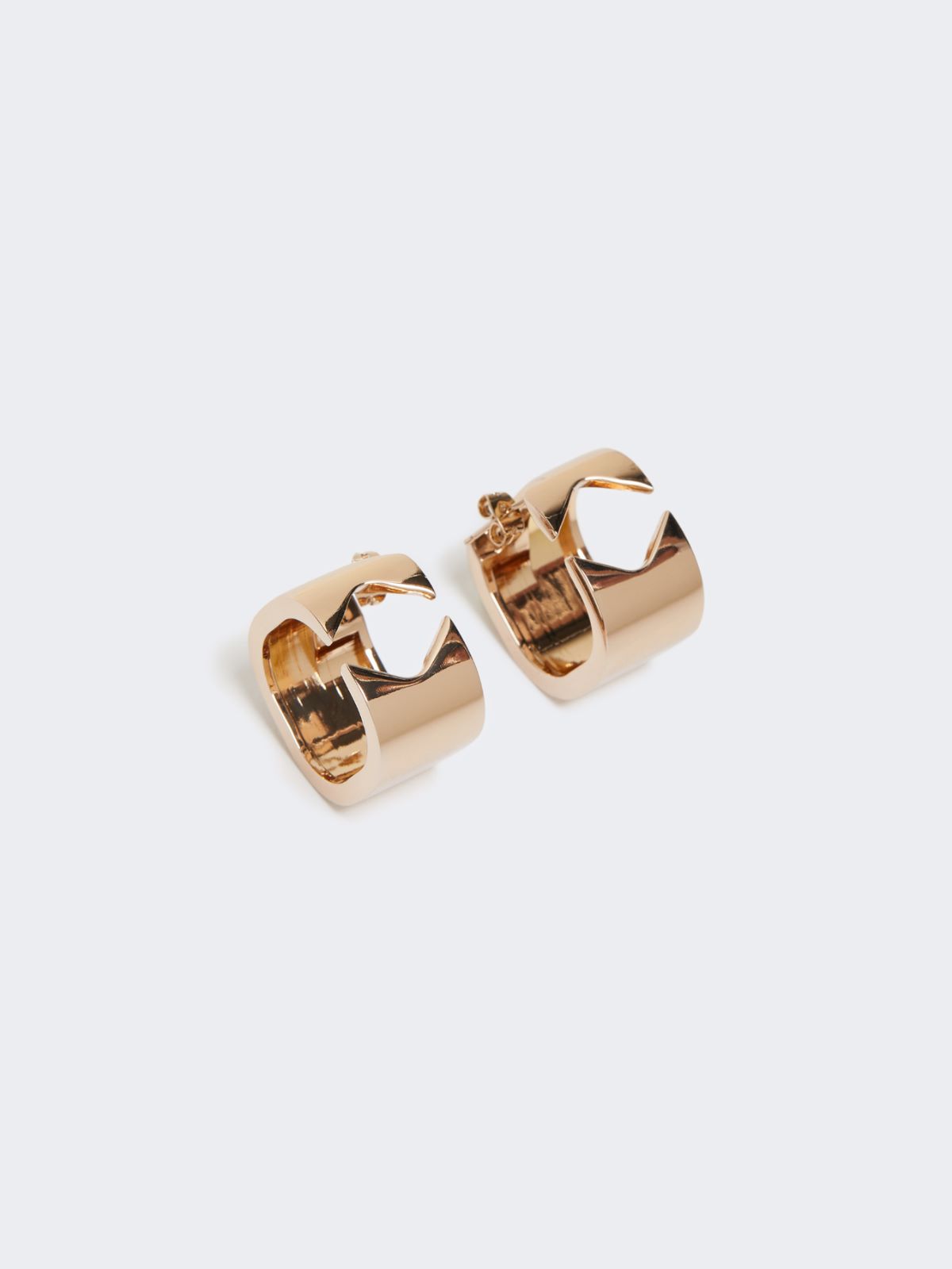 Boucles d’oreilles rondes M Sign en métal - BRONZE - Max Mara