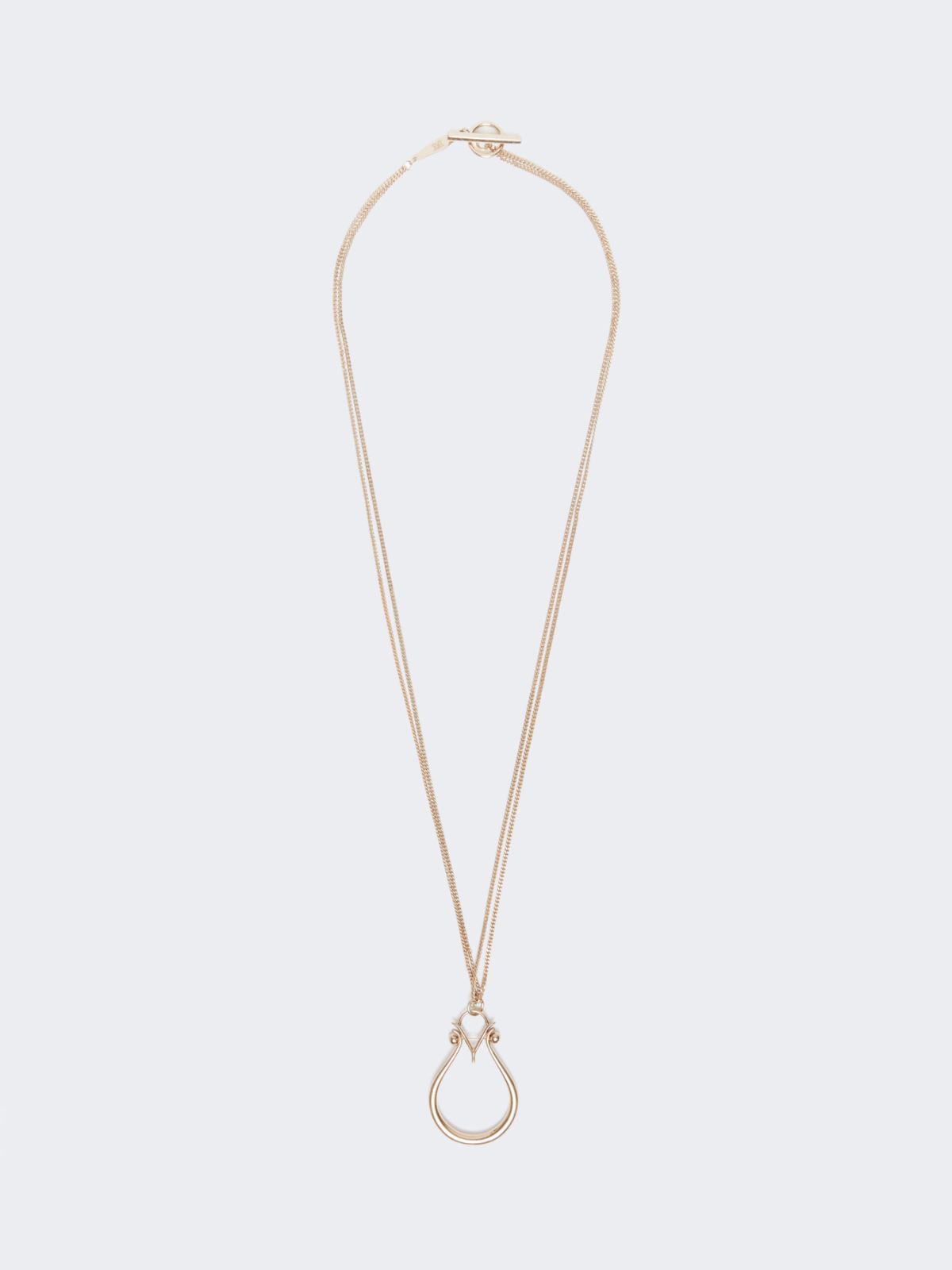 Necklace with monogram pendant - GOLD - Max Mara - 5