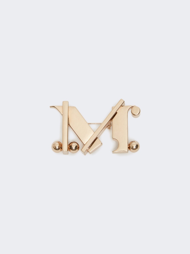 Monogram metal brooch - GOLD - Max Mara