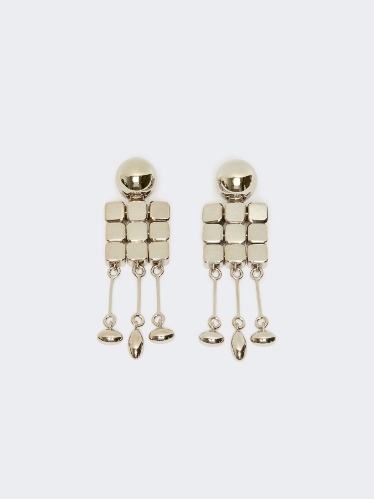 Metallic pendant earrings - SILVER - Max Mara
