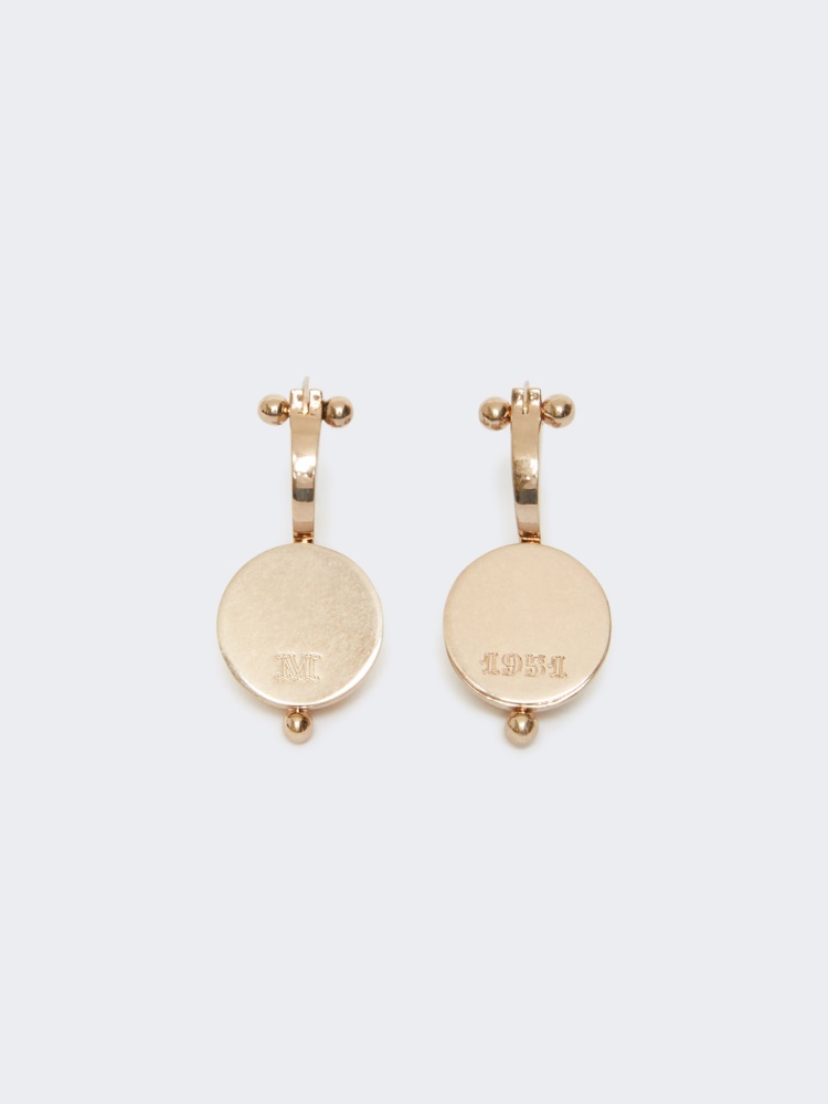 Metal hemisphere earrings - GOLD - Max Mara