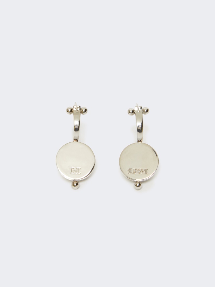 Metal hemisphere earrings - SILVER - Max Mara