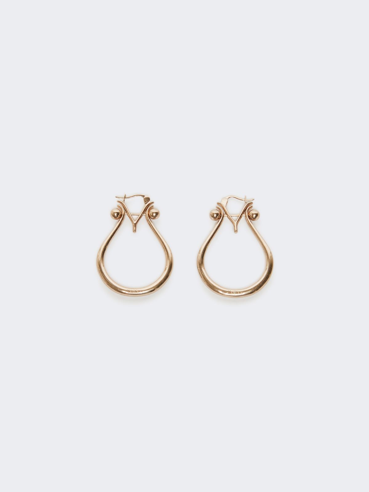 Monogram earrings in metal - GOLD - Max Mara - 5