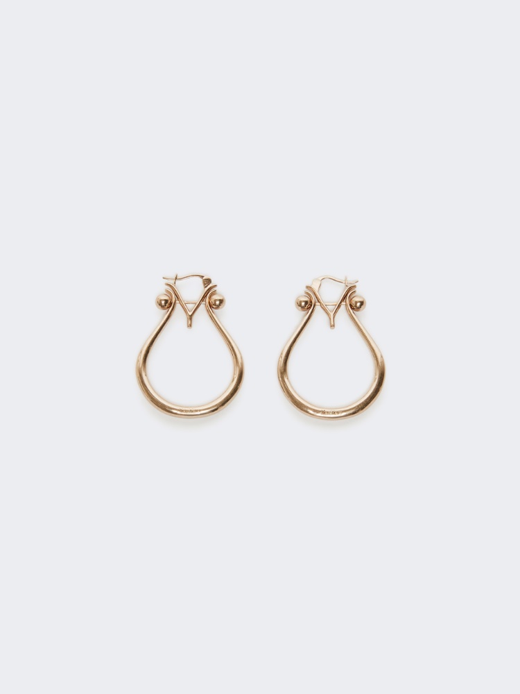 Monogram earrings in metal - GOLD - Max Mara