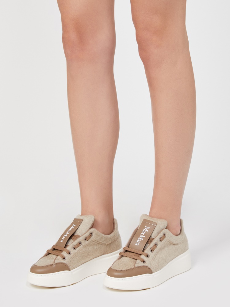 Water-repellent cashmere trainers - BEIGE - Max Mara