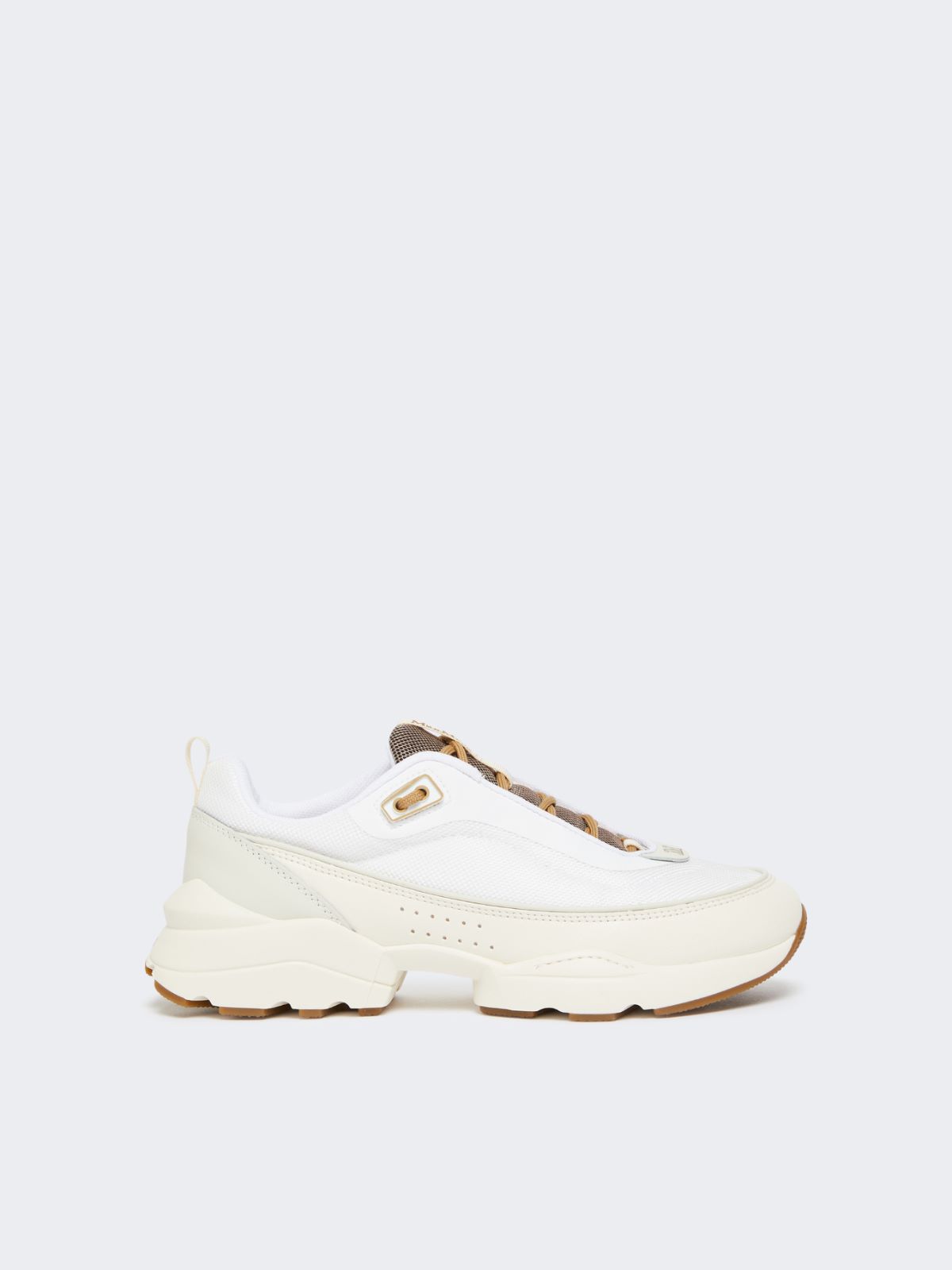 Running shoes in technical fabric and leather - OPTICAL WHITE - Max Mara - 9