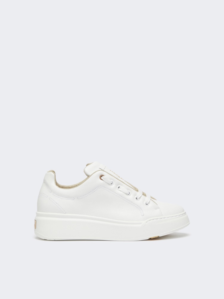 Leather sneakers - OPTICAL WHITE - Max Mara