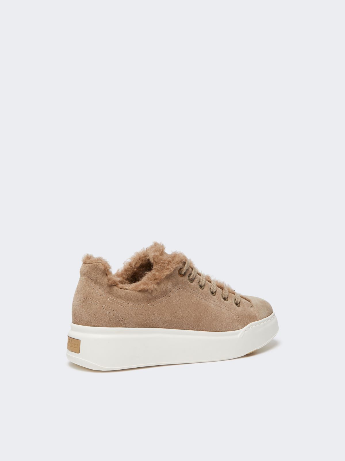Sneakers in suede, and alpaca and cashmere Teddy fabric - MUD - Max Mara - 3