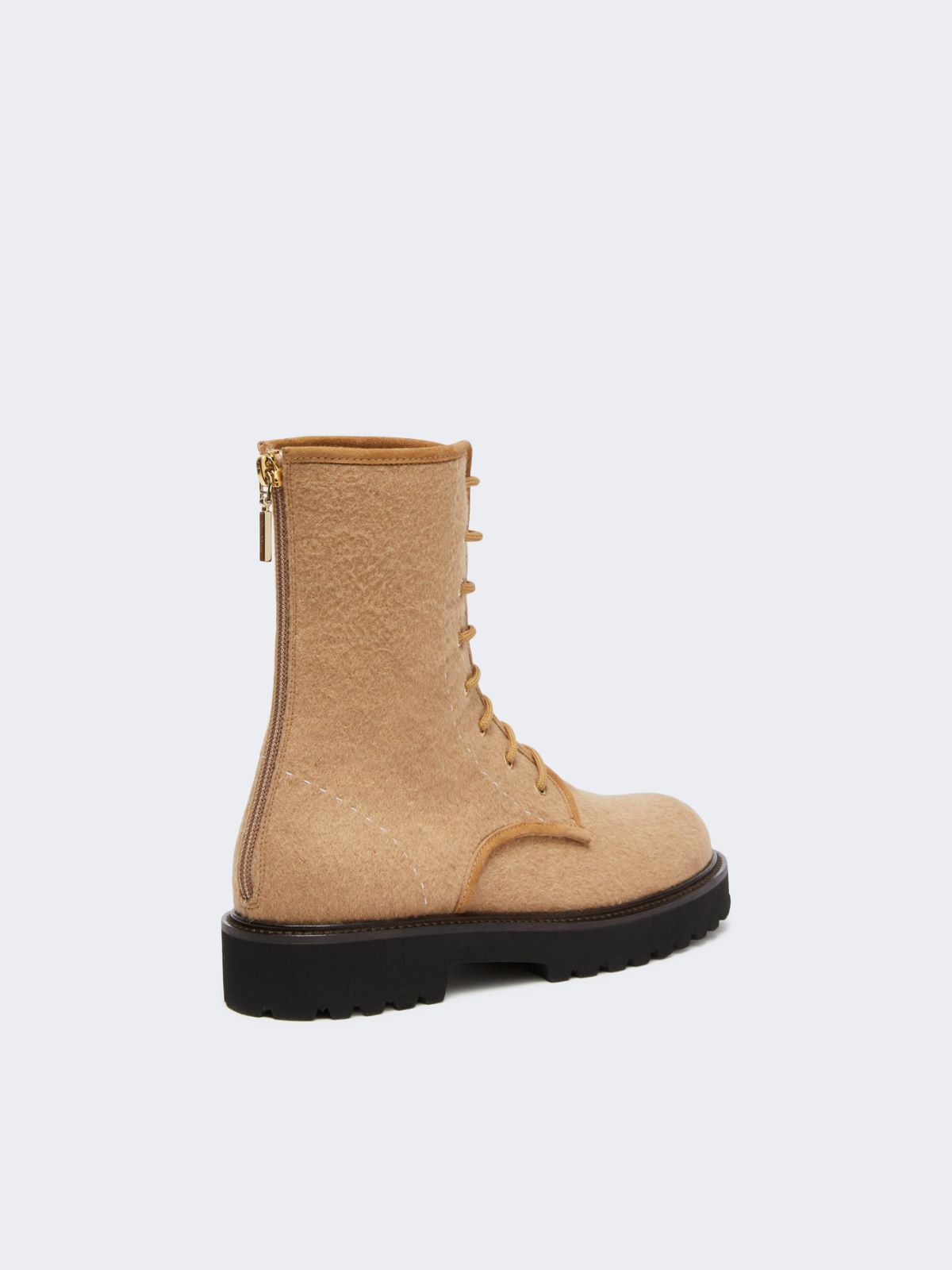 Water-repellent camel combat boots - CAMEL - Max Mara - 3