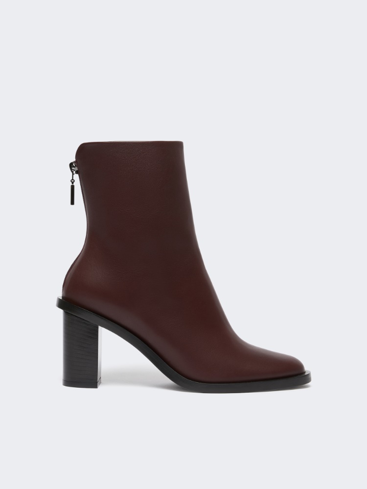 Leather boots - RED PURPLE - Max Mara