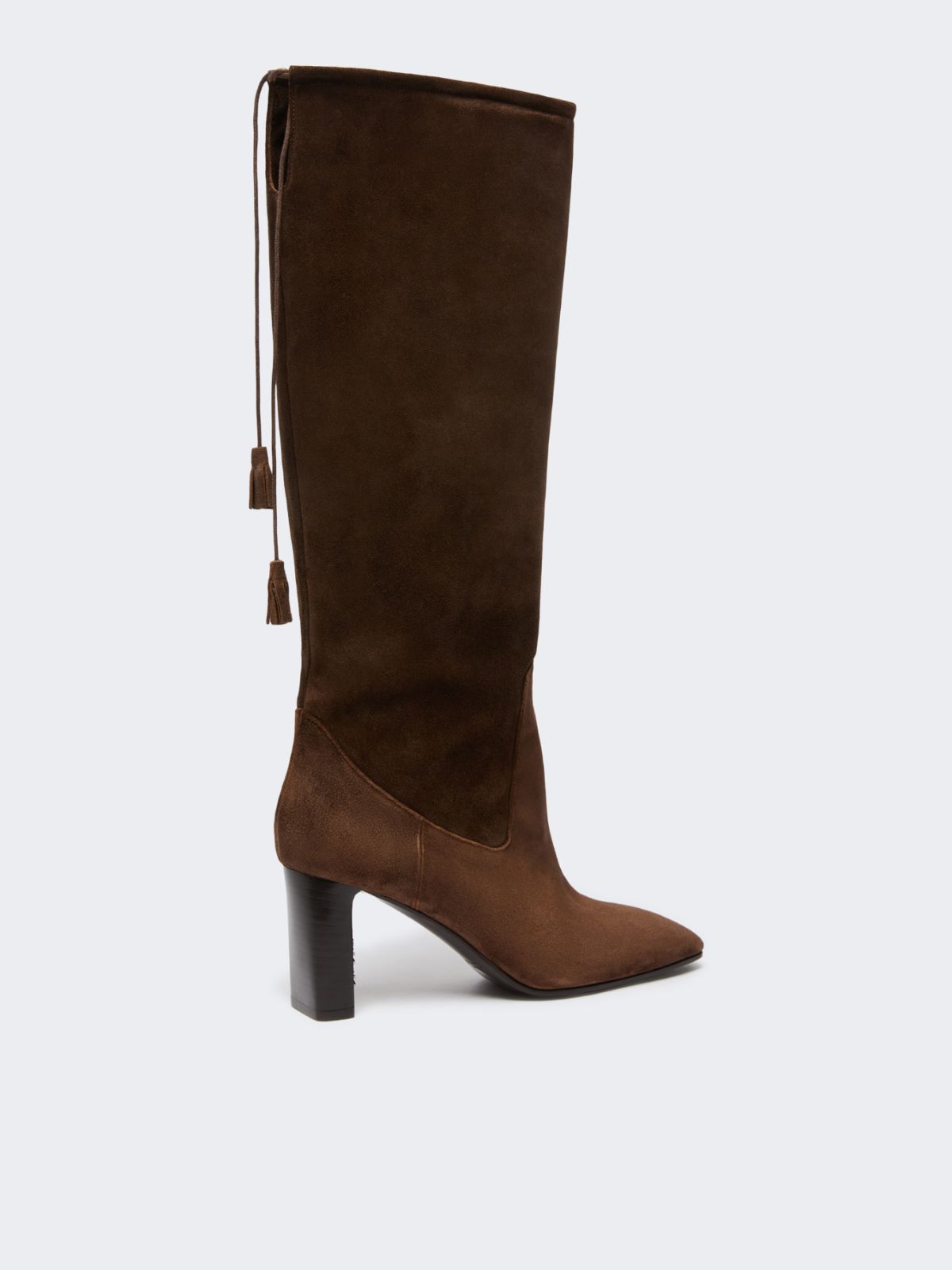Soft suede boots - DARK BROWN - Max Mara - 3