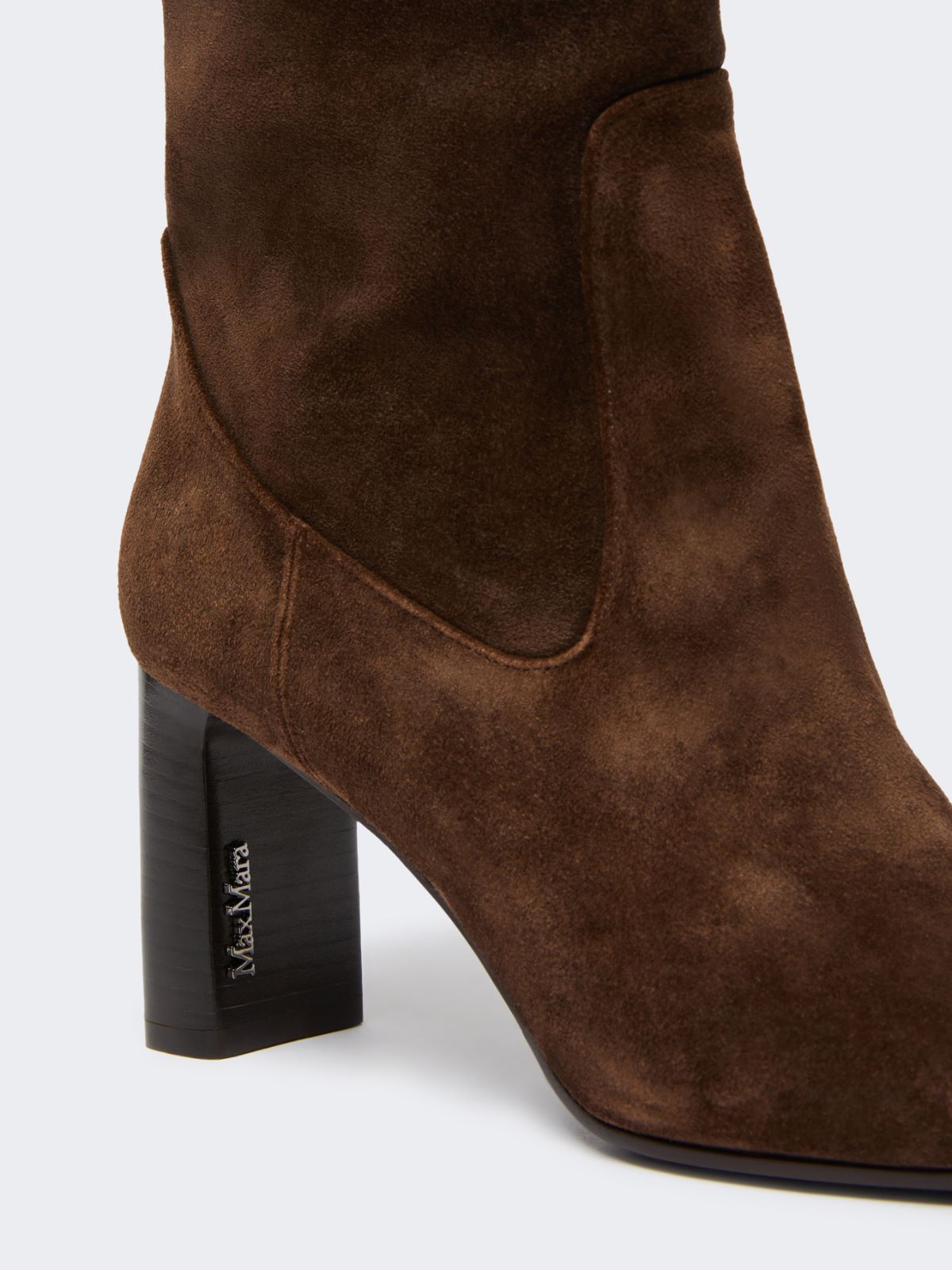 Soft suede boots - DARK BROWN - Max Mara - 5