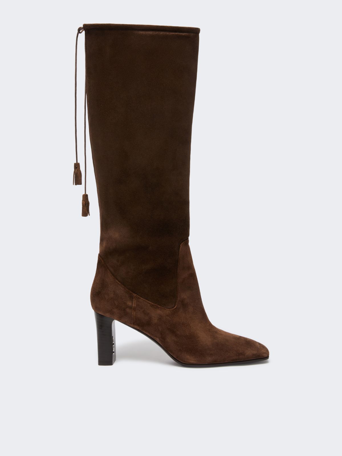 Soft suede boots - DARK BROWN - Max Mara