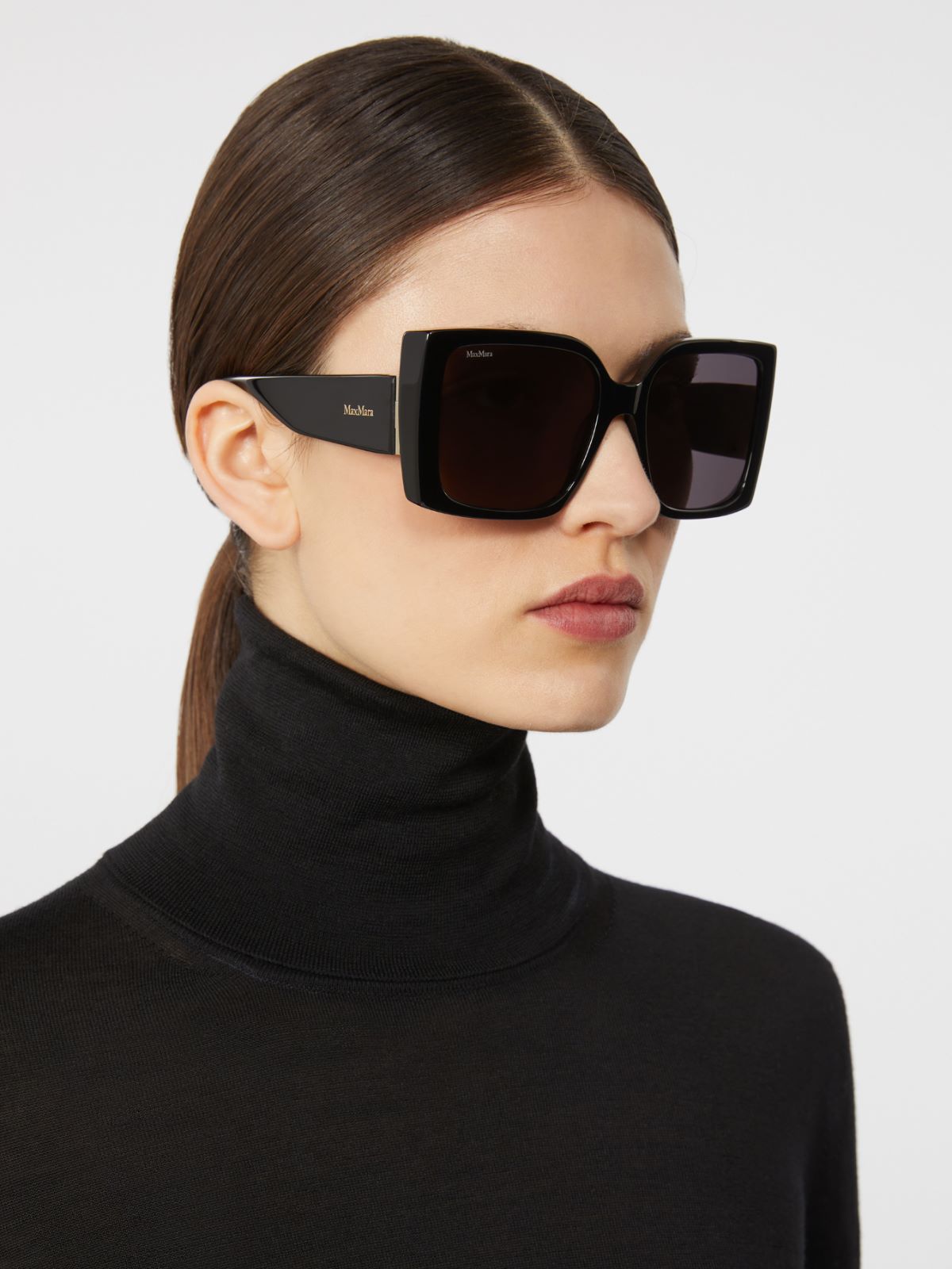 Oversized square sunglasses + BLACK - Max Mara