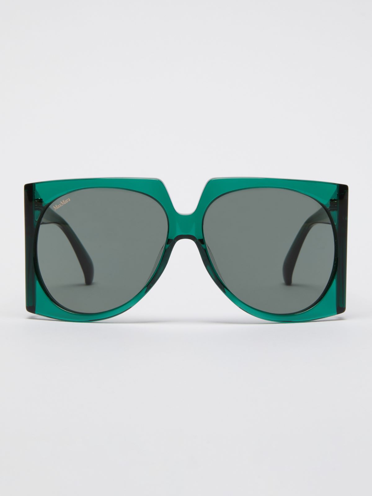 Kwadratowe okulary przeciwsłoneczne oversize - CIEMNOZIELONY - Max Mara - 6