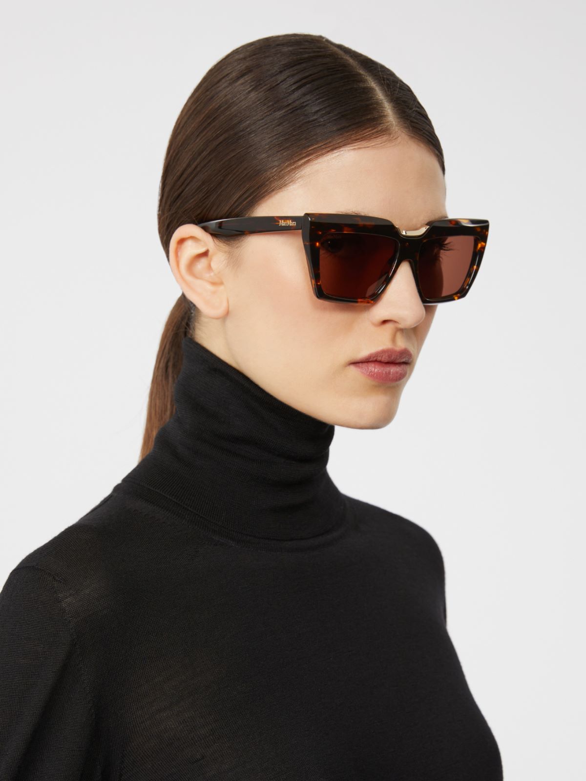 Occhiale da sole cat-eye - AVANA BRONZO MARRONE - Max Mara