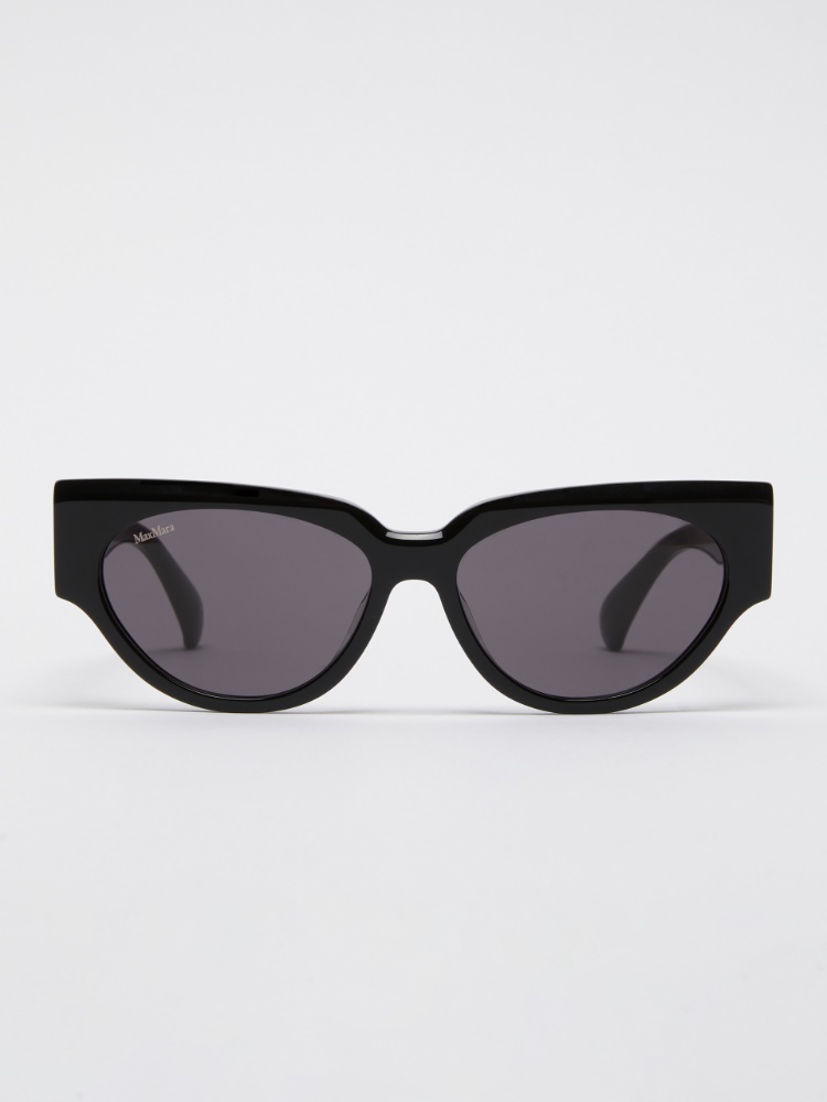 Nisko osadzone owalne okulary przeciwsłoneczne - CZARNY - Max Mara