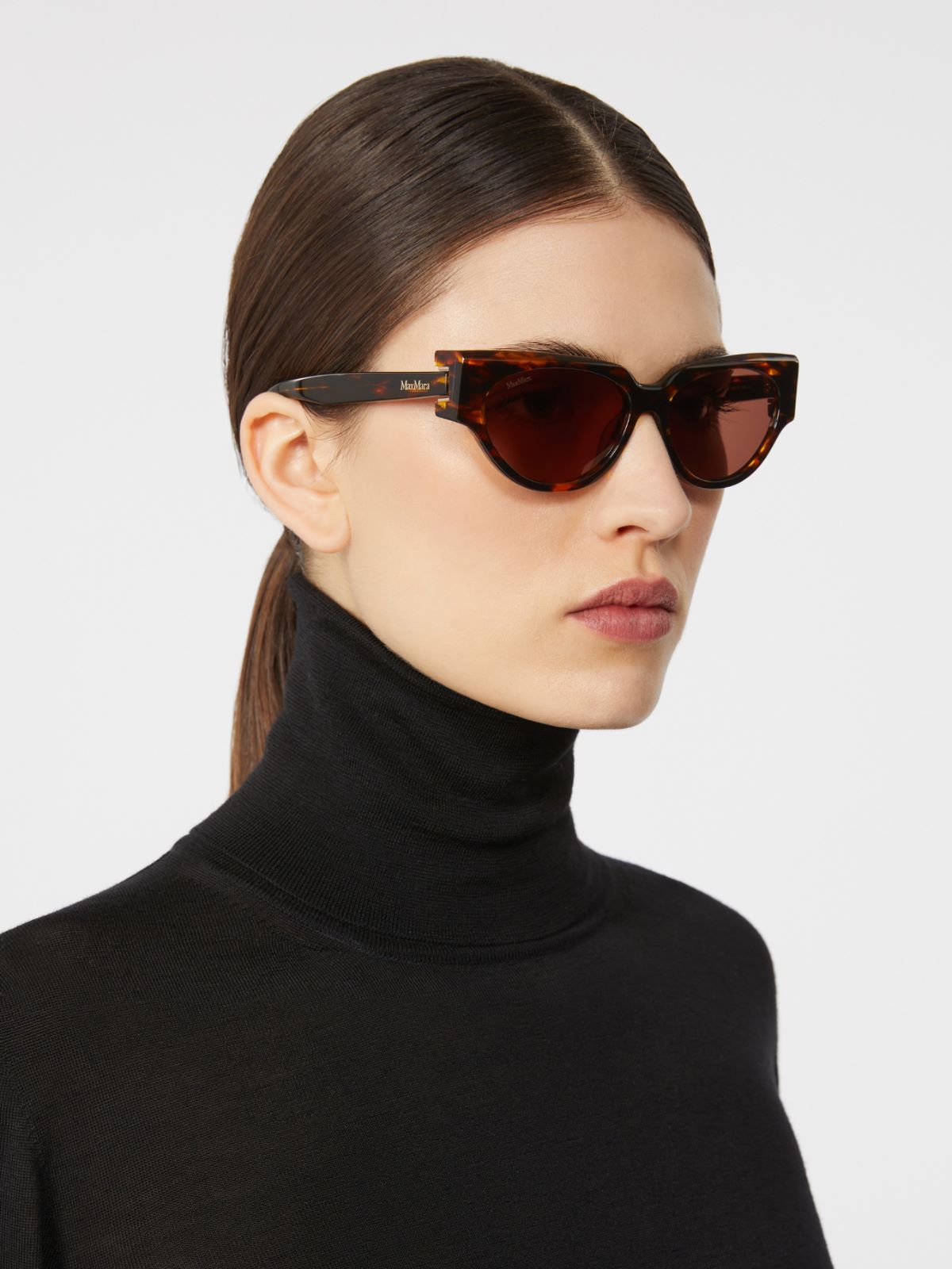 Low oval sunglasses - TAWNY BRONZE BROWN - Max Mara