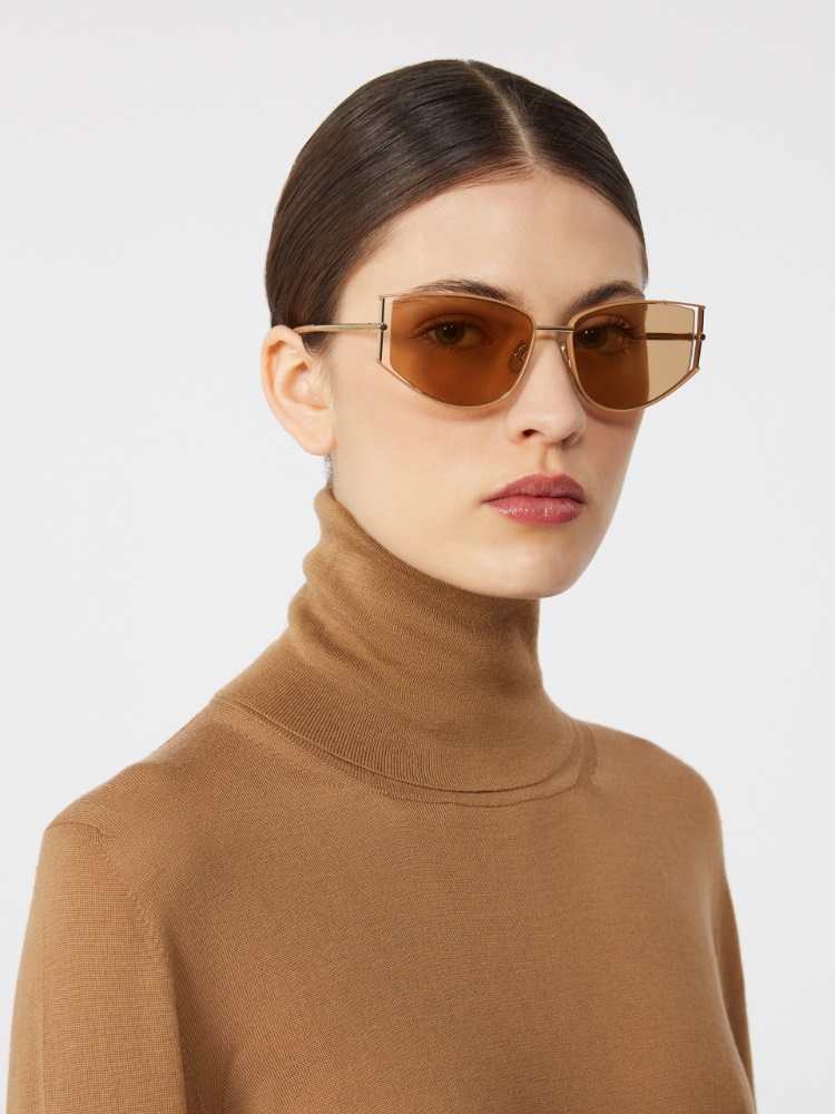 Okulary przeciwsłoneczne typu kocie oko - WIELBŁĄDZI - Max Mara - 2