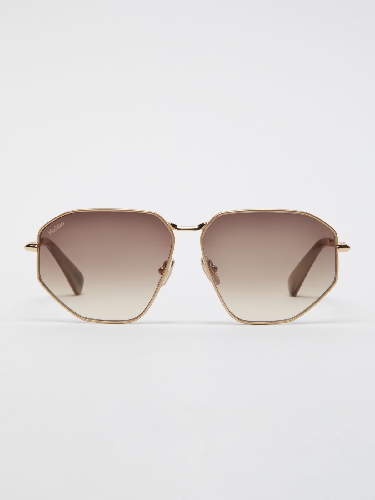 Wide geometric sunglasses - BROWN - Max Mara - 9