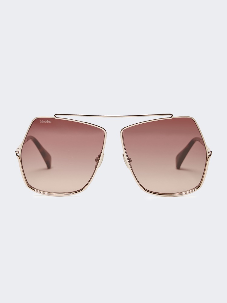Oversized square sunglasses - BROWN PEACH - Max Mara