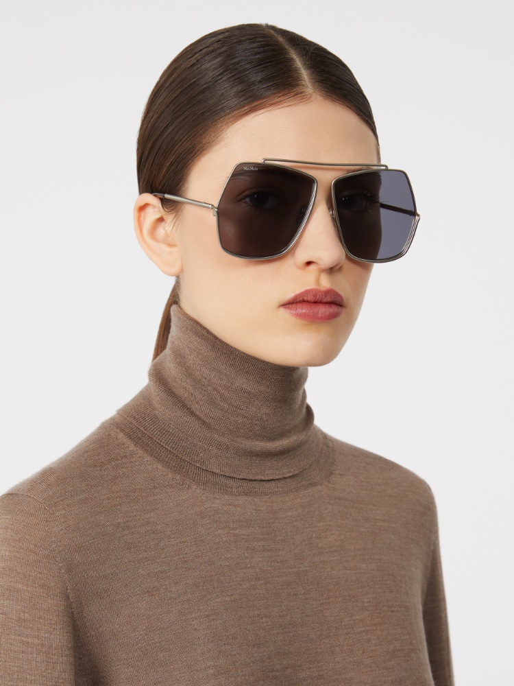 MAXMARA スクエアフレムメカネ MM5058 048 Oversized sunglasses | Max Mara