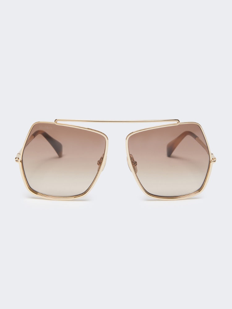 Metallic sunglasses - BROWN - Max Mara