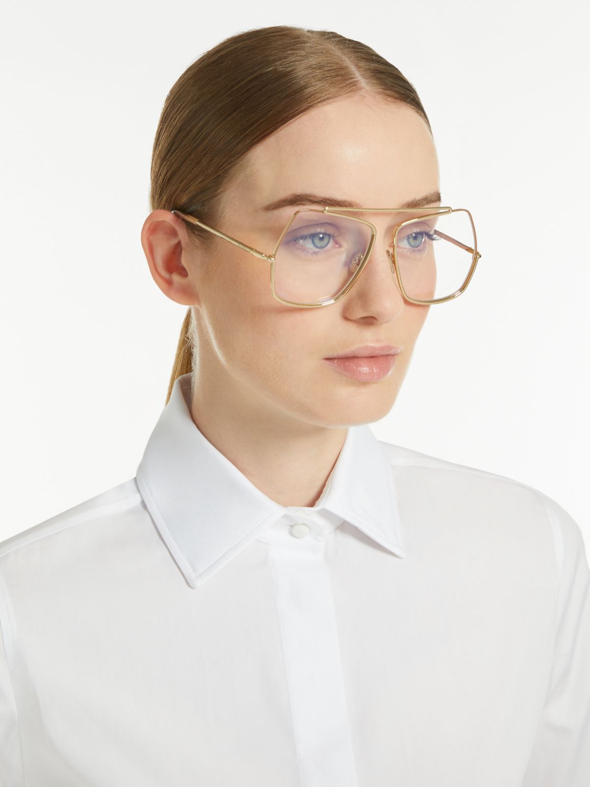 Square metallic sunglasses - GOLD - Max Mara - 9