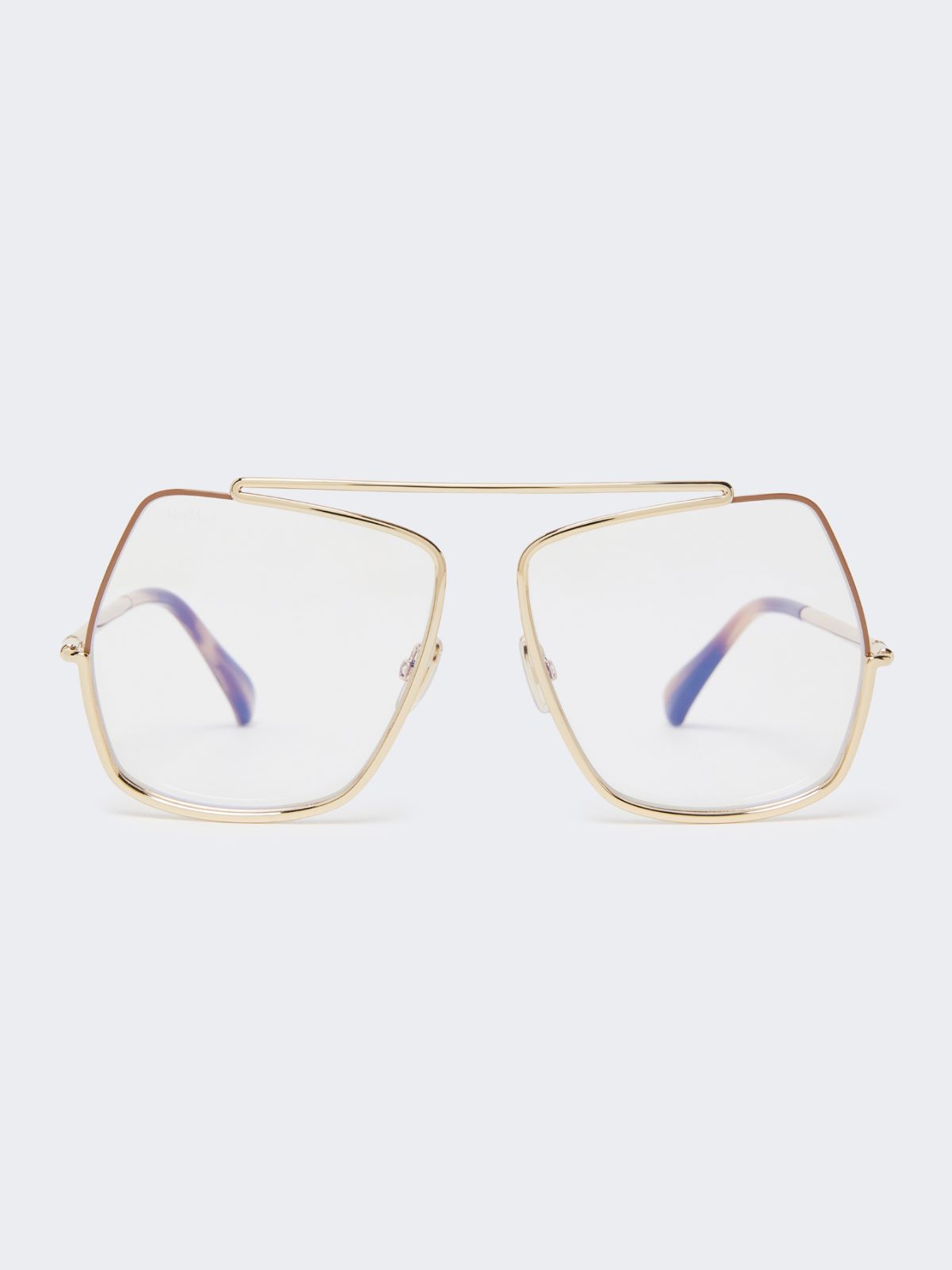 Square metallic sunglasses - GOLD - Max Mara - 9