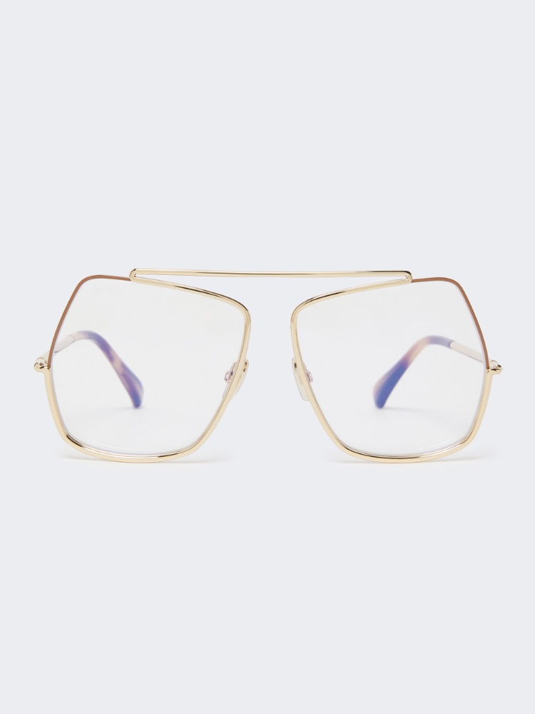 Square metallic sunglasses - GOLD - Max Mara