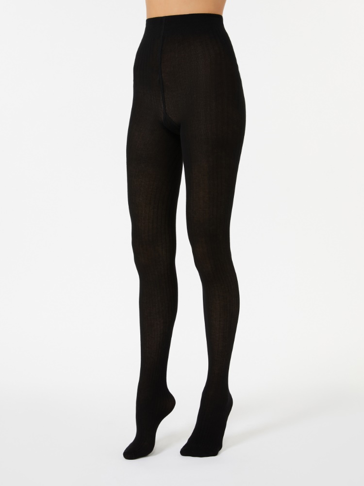 Cotton tights - BLACK - Max Mara