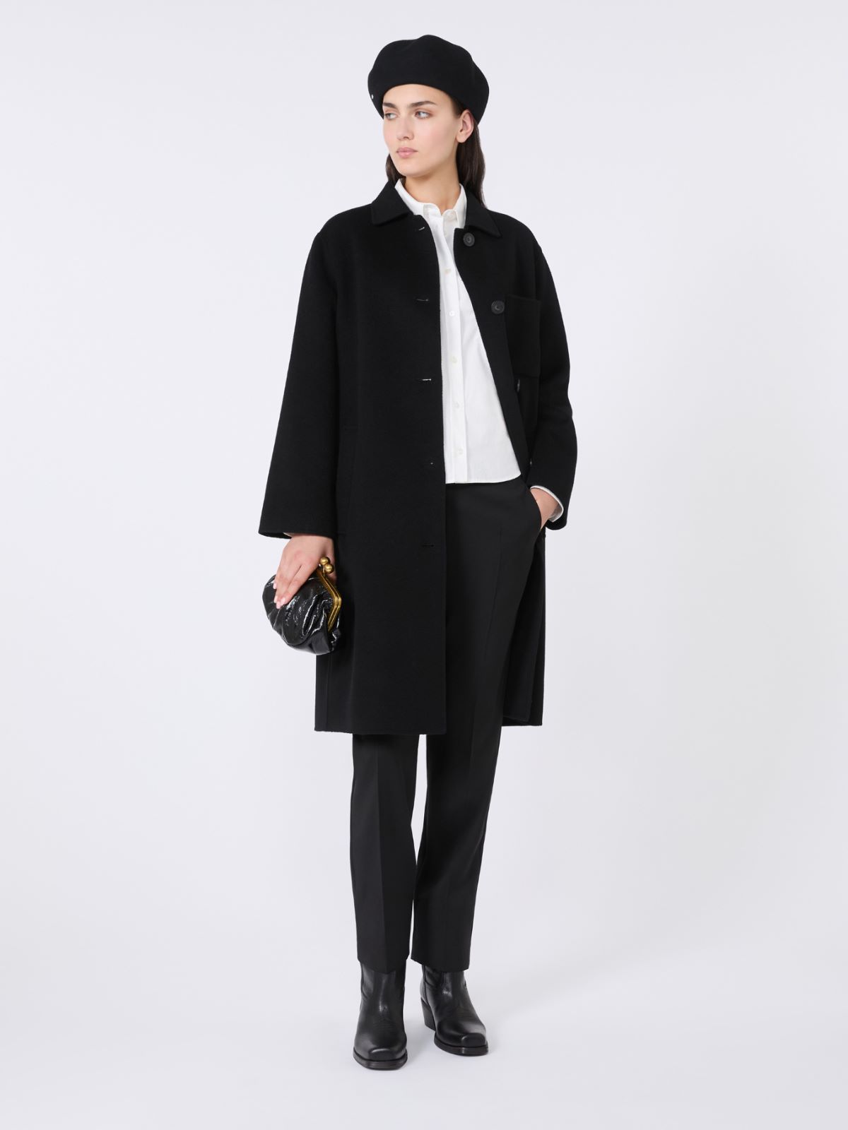 제노네 버진울 코트 - BLACK