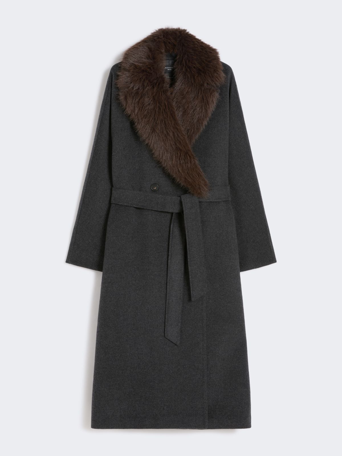Wool wrap coat - DARK GREY - Max Mara - 9
