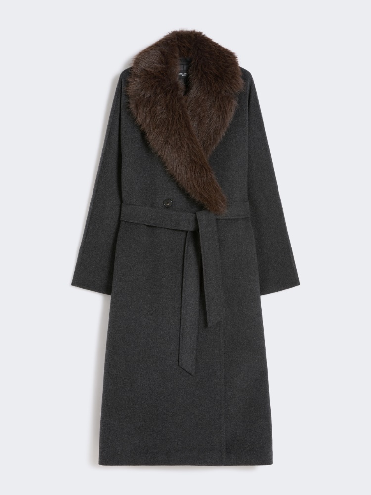 Wool wrap coat - DARK GREY - Max Mara