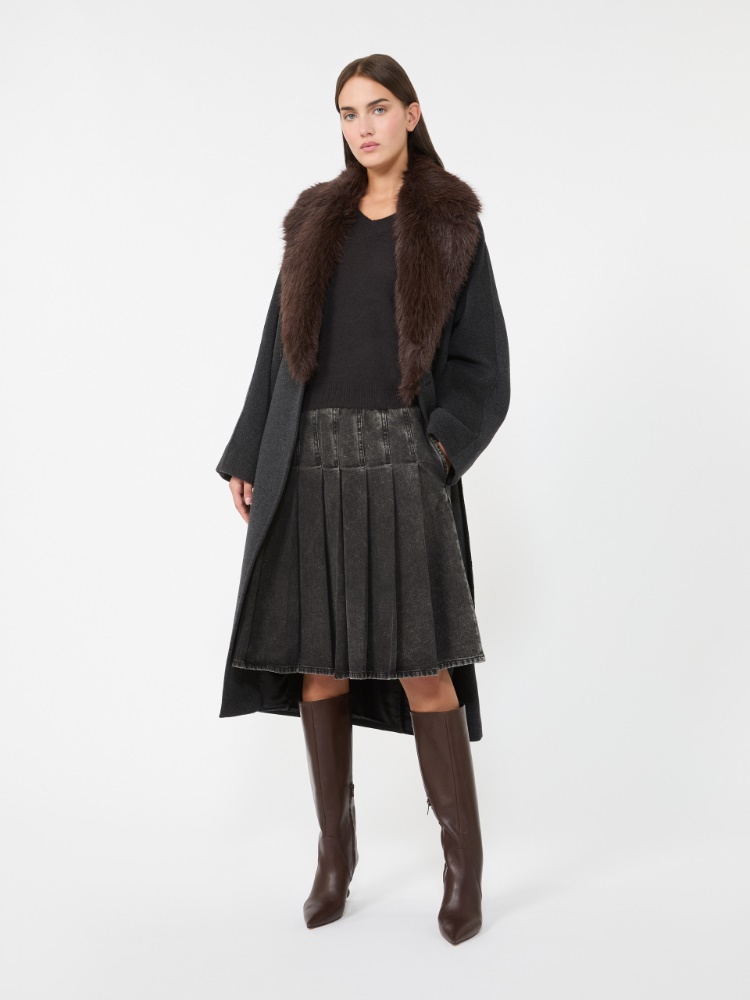 Wool wrap coat - DARK GREY - Max Mara