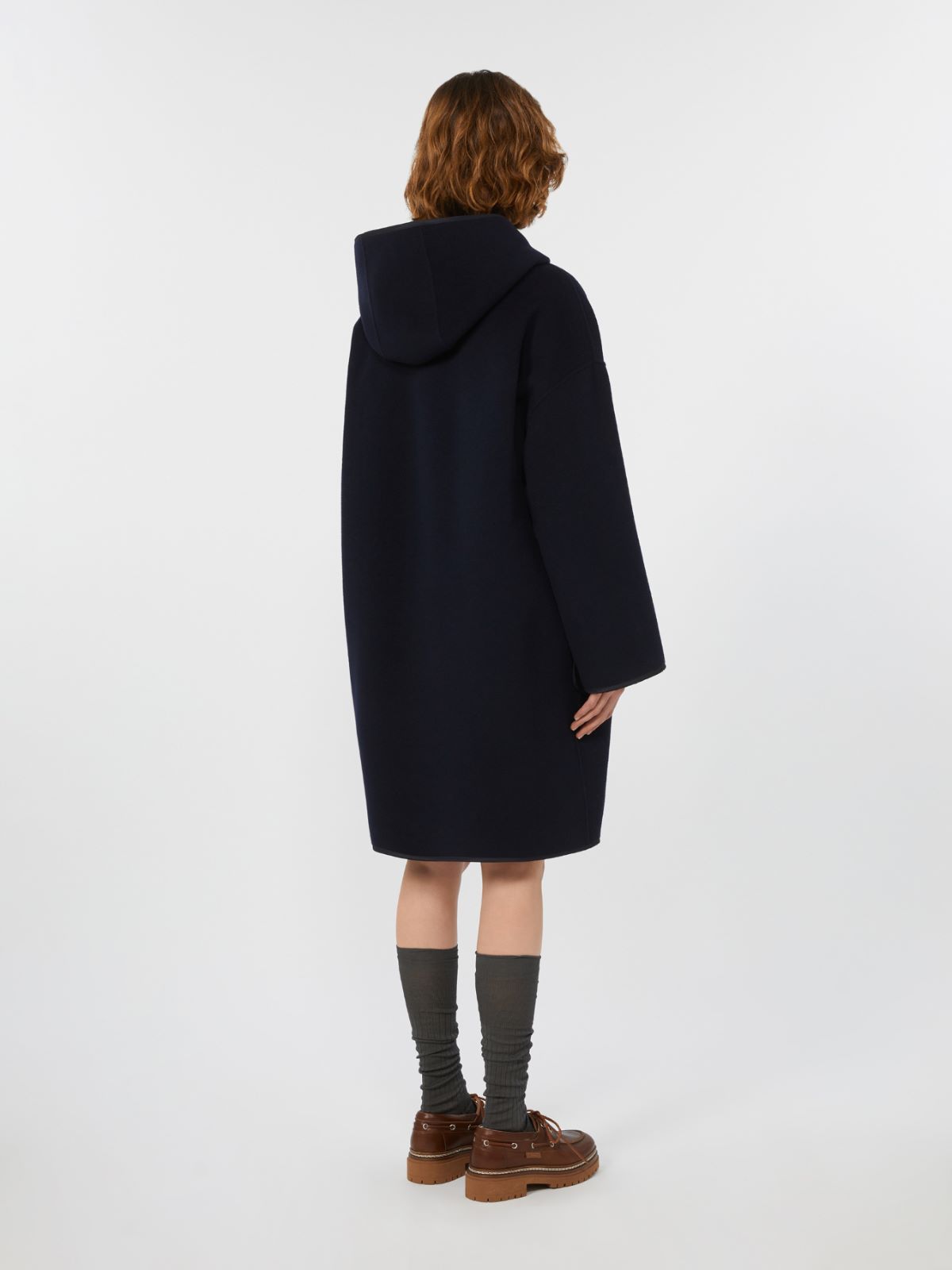 Coat in double-faced wool broadcloth - NAVY - Max Mara - 3