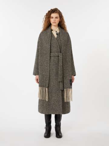 コート MAX MARA JENE WOOL AND CASHMERE WRAP COAT Max Mara Jene Long Wool Cashmere Wrap Coat - Bergdorf Goodman