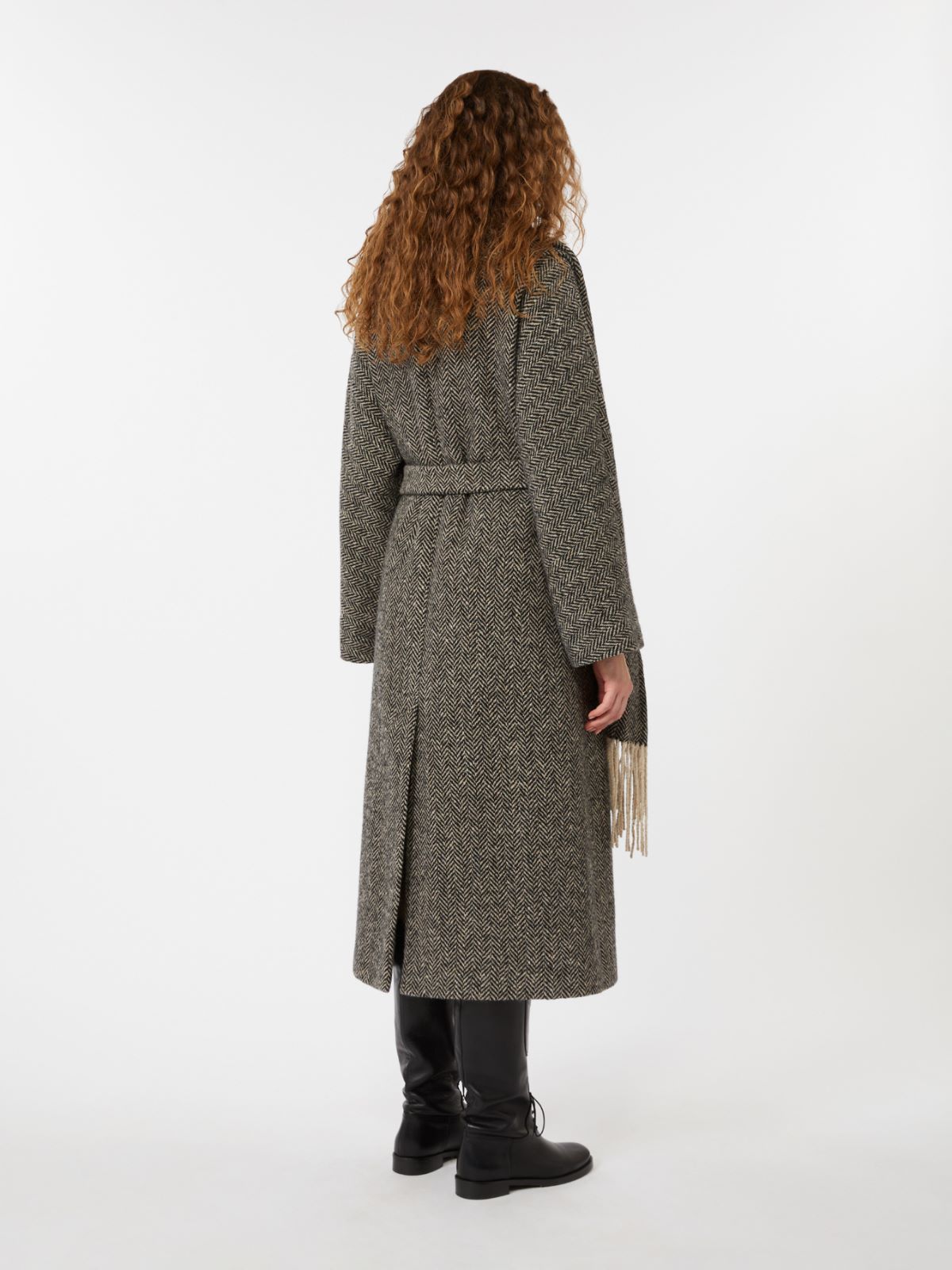 Robenmantel aus Wolltweed - SCHWARZ - Max Mara - 3