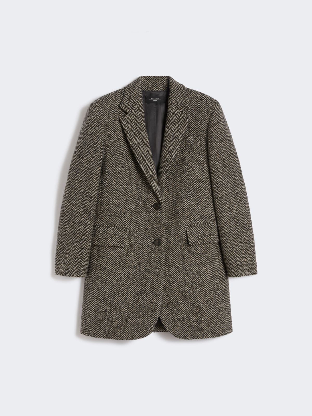 Single-breasted tweed coat - BLACK - Max Mara - 8