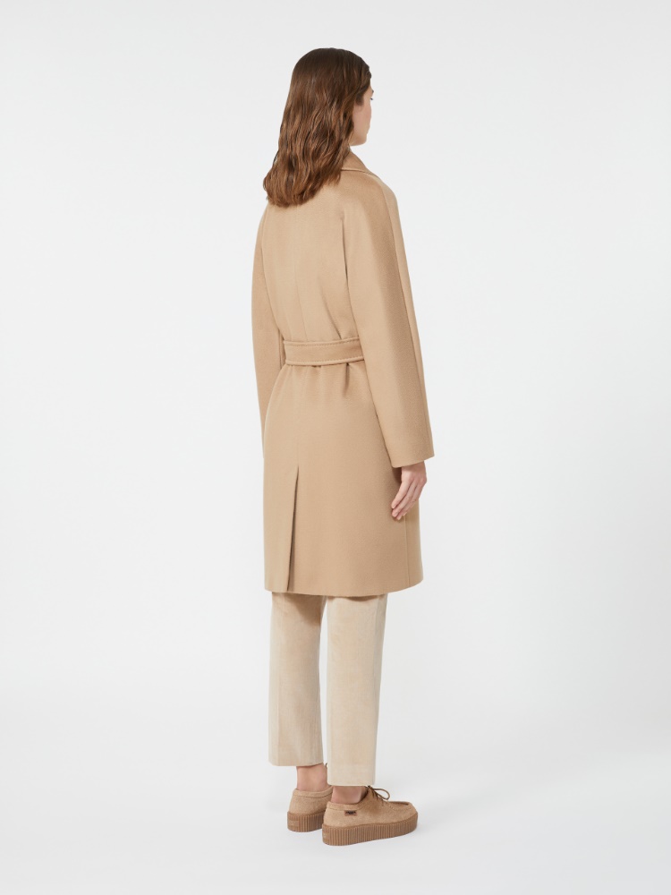 コルテ] ピュア ヴァージンウール ラップ コート, camel