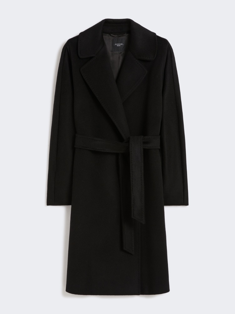 Wool wrap coat - BLACK - Max Mara