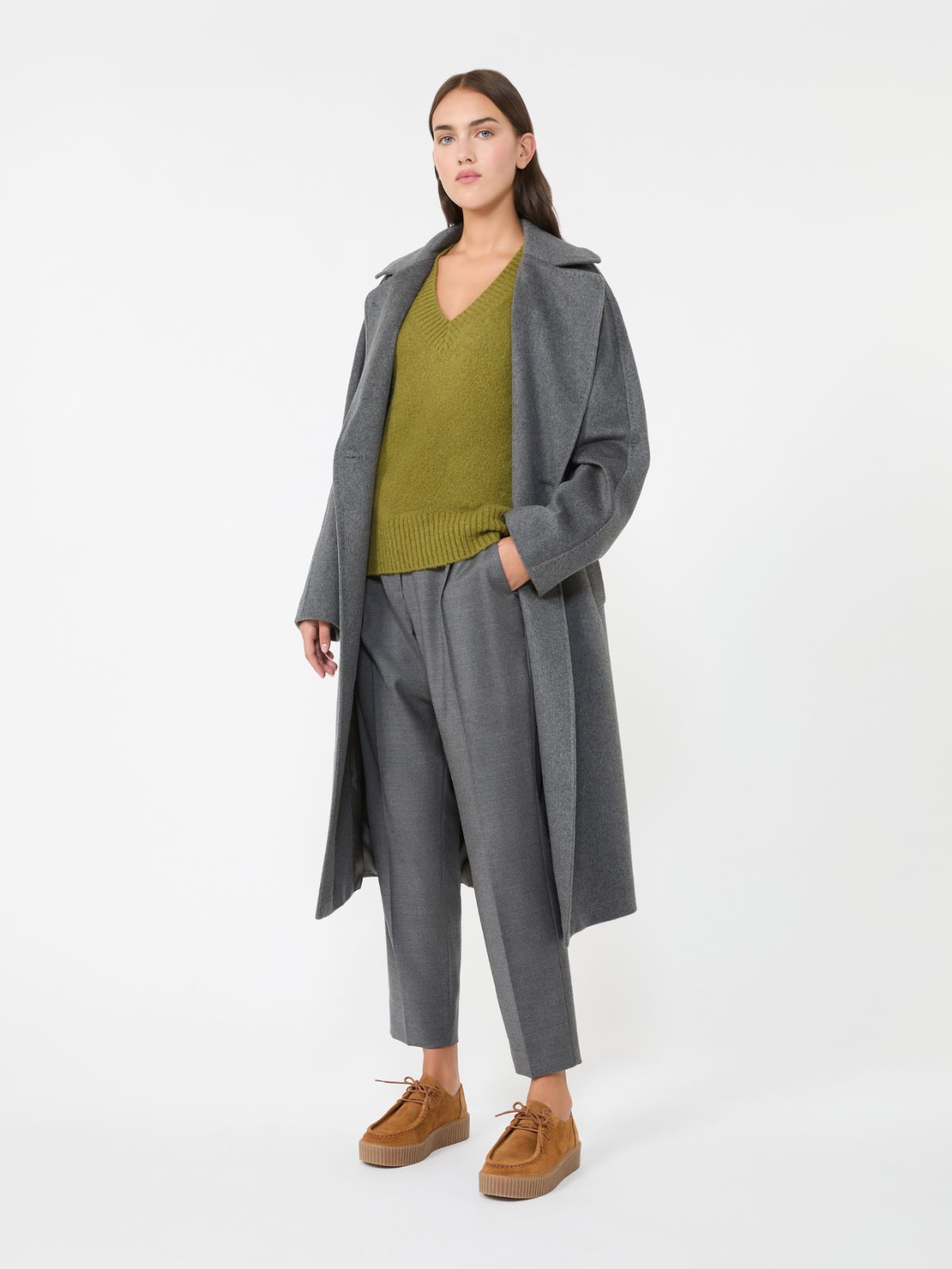 카스시아 캐시미어 코트 - DARK GREY - Max Mara