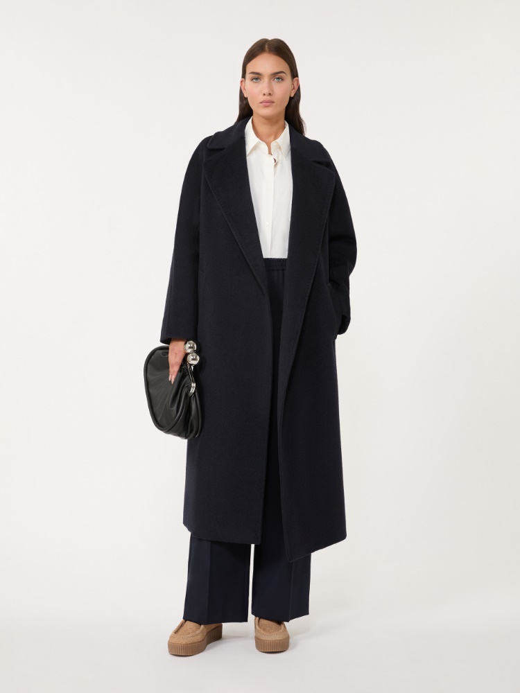 Langer Mantel aus Wolle und Alpaka - BLAU - Max Mara