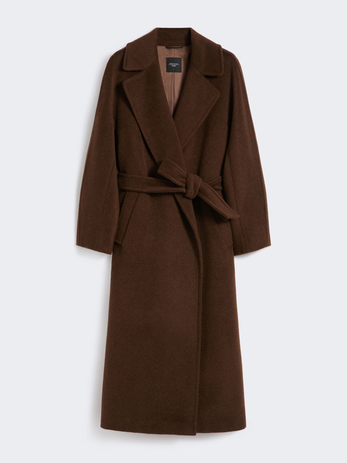 Long wool and alpaca coat - CHOCOLATE - Max Mara - 8
