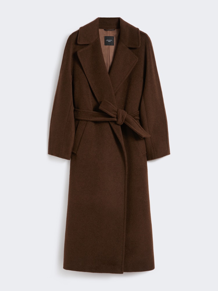 Manteau long en laine et alpaga - CHOCOLAT - Max Mara
